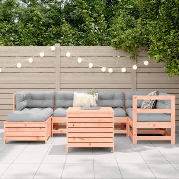 7 Piece Garden Sofa Set - Solid Wood Douglas Fir | Hipo Market