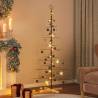 Metal Christmas Tree with Wooden Base Black 180 cm Size 180 cm Quantity in Package 1 Number of Branch Tips Number of LEDs 