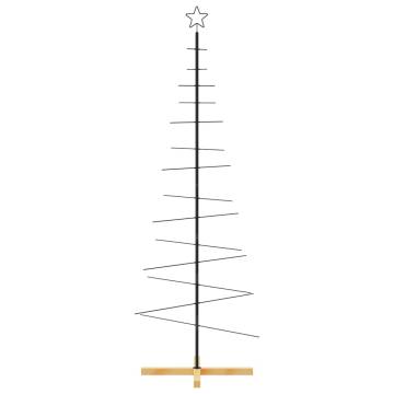 Metal Christmas Tree with Wooden Base - 180 cm | HipoMarket