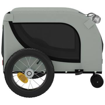 Pet Bike Trailer - Grey & Black Oxford Fabric | HipoMarket