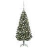 Artificial Pre-lit Christmas Tree with Ball Set&Pine Cones 180 cm Colour white and rose Size 180 x 104 cm Quantity in Package 1 Number of Branch Tips 