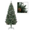 180 cm Pre-lit Artificial Christmas Tree with Ball Set & Pine Cones