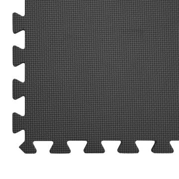 6 Pcs EVA Foam Floor Mats - Black | Soft & Durable