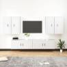 6 Piece TV Cabinet Set White Engineered Wood Colour white Quantity in Package 6 