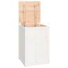 Laundry Box White - Solid Pine Wood 44x44x66 cm | HipoMarket UK