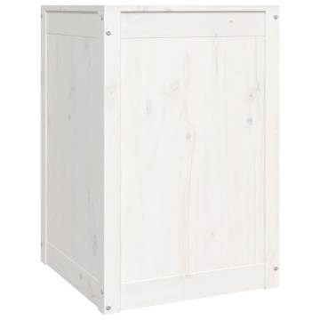 Laundry Box White - Solid Pine Wood 44x44x66 cm | HipoMarket UK