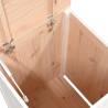 Laundry Box White - Solid Pine Wood 44x44x66 cm | HipoMarket UK