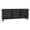 Tool Trolley with 15 Drawers Steel Black (147183+2x147184) Colour black Quantity in Package 1 Model with 15 drawers Number of 