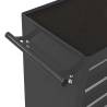 Tool Trolley with 15 Drawers - Durable Steel Black