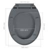 Soft-Close Grey Toilet Seat - Quick Release Oval Design