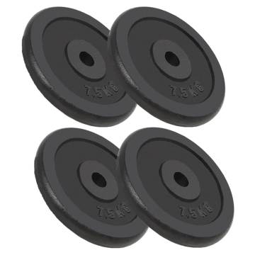 Weight Plates Set of 4 - 4 x 7.5 kg Cast Iron | HipoMarket