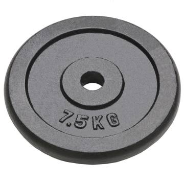 Weight Plates Set of 4 - 4 x 7.5 kg Cast Iron | HipoMarket