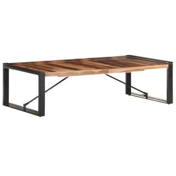 Coffee Table 140x70 cm - Solid Wood with Sheesham Finish