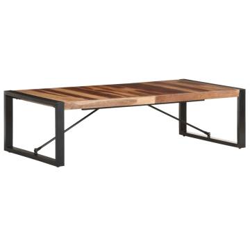 Coffee Table 140x70 cm - Solid Wood with Sheesham Finish