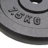 Weight Plates Set of 4 - 4 x 7.5 kg Cast Iron | HipoMarket