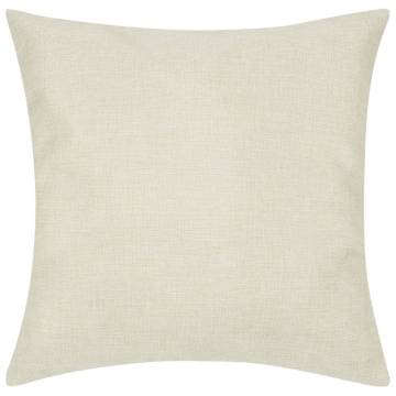 4 Beige Linen-Look Cushion Covers 80 x 80 cm | HipoMarket