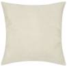 4 Beige Linen-Look Cushion Covers 80 x 80 cm | HipoMarket