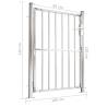 Stainless Steel Garden Gate 100x125 cm - Stylish & Secure