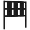 Black Small Single Bed Frame with Headboard - Solid Wood