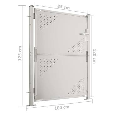 Garden Gate 100x125 cm Stainless Steel | HiPoMarket