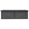 Wall-Mounted Drawer Shelf - High Gloss Grey 60x26 cm | Hipo Market