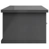 Wall-Mounted Drawer Shelf - High Gloss Grey 60x26 cm | Hipo Market