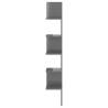 Stylish High Gloss Grey Wall Corner Shelf - 20x20x127.5 cm