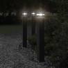 Outdoor Floor Lamps 3pcs Black 80 cm Aluminium Size 80 cm Quantity in Package 3 Bulb Quantity 1 Model basic 