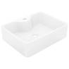 Stylish White Ceramic Bathroom Sink with Faucet Hole