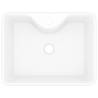 Stylish White Ceramic Bathroom Sink with Faucet Hole