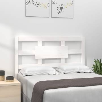 Stylish White Bed Headboard - Solid Pine Wood (105.5x4x100 cm)