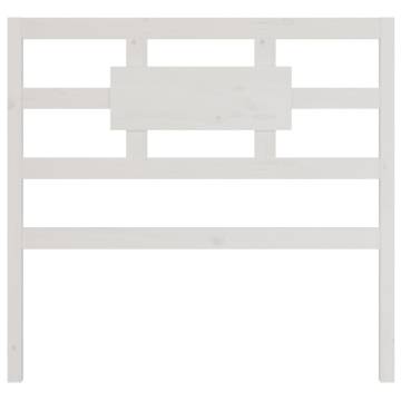 Stylish White Bed Headboard - Solid Pine Wood (105.5x4x100 cm)