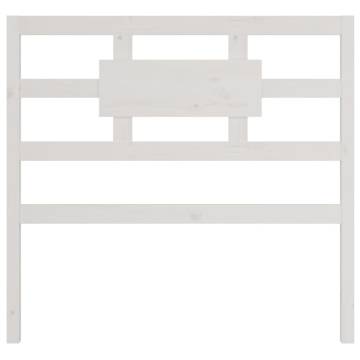 Stylish White Bed Headboard - Solid Pine Wood (105.5x4x100 cm)