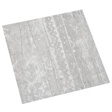 Self-Adhesive Grey PVC Flooring Planks - 20 pcs | HiPo Market