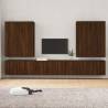 8 Piece TV Cabinet Set Brown Oak Engineered Wood Colour brown oak Quantity in Package 8 