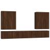 8 Piece Brown Oak TV Cabinet Set | Stylish & Practical Design