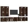 8 Piece Brown Oak TV Cabinet Set | Stylish & Practical Design