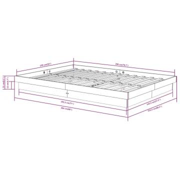 Solid Wood Bed Frame 150x200 cm King Size | HipoMarket