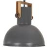 Industrial Hanging Lamp 25 W Grey Round Mango Wood 42 cm E27 Colour grey Size 42 cm Quantity in Package 1 Bulb Quantity 