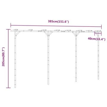 Stylish Bamboo Pergola 385x40x205 cm for Your Garden