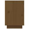 Elegant Honey Brown Bedside Cabinet - Solid Pine Wood