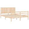 King Size Solid Wood Bed Frame with Headboard | HiPoMarket