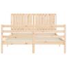 King Size Solid Wood Bed Frame with Headboard | HiPoMarket