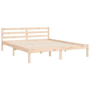 King Size Solid Wood Bed Frame with Headboard | HiPoMarket