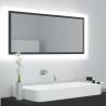 LED Bathroom Mirror Grey 100x8.5x37 cm Acrylic Colour grey Quantity in Package 1 