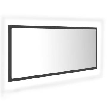 Stylish LED Bathroom Mirror Grey 100x8.5x37 cm - Hipomarket