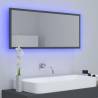 Stylish LED Bathroom Mirror Grey 100x8.5x37 cm - Hipomarket