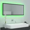 Stylish LED Bathroom Mirror Grey 100x8.5x37 cm - Hipomarket