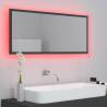 Stylish LED Bathroom Mirror Grey 100x8.5x37 cm - Hipomarket