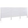 3-Panel Wind Screen Fabric 400x80 cm - Sand White